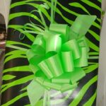 All Occasion Wrap, Lime/Black with a green bow.